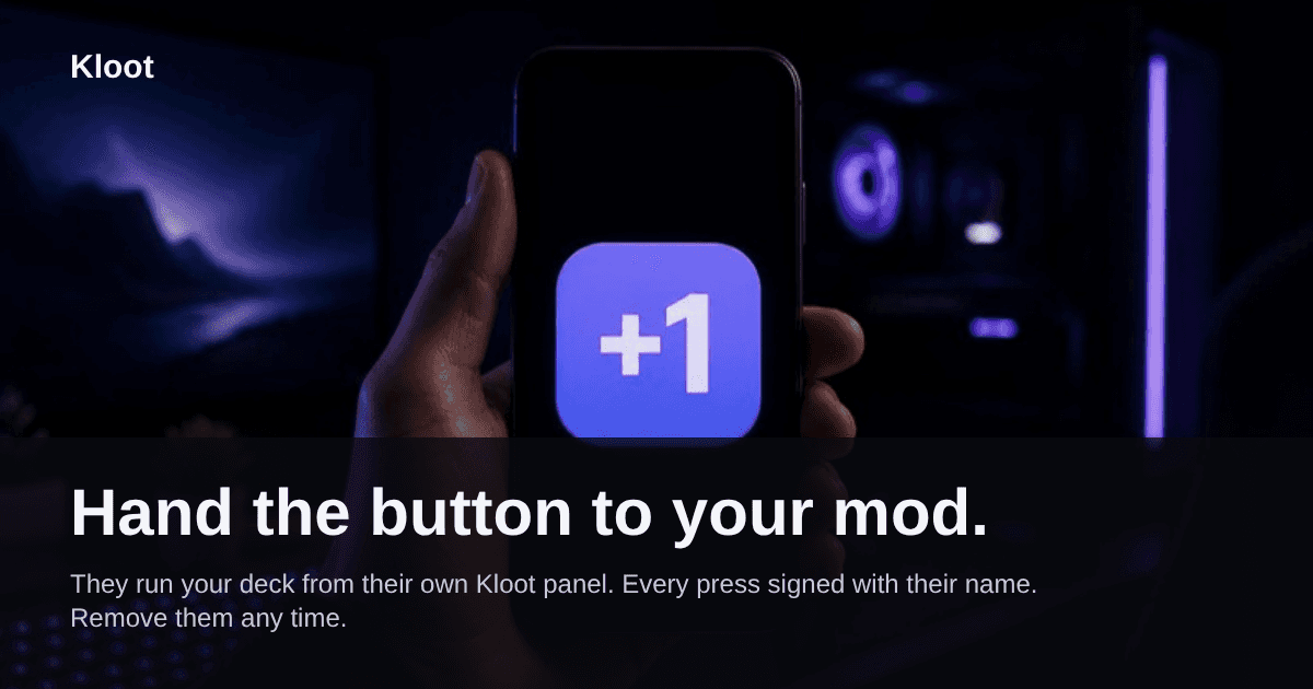 A phone with a huge +1 key: hand the button to your mod.